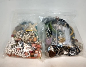 Junk Drawer Lot 2.5lbs Wearable/ Broken Vintage-Now Jewelry for Crafts Repairs - Picture 1 of 2