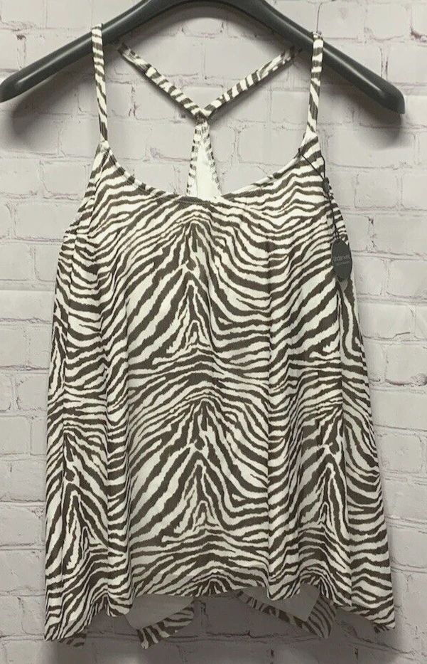 Camiseta Tankini Coco Reef Talla 36C Malla Actual Con Aros Marrón 36C Nueva Foto 1 de 4