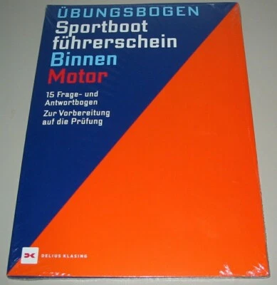 Übungsbogen Sportboot Führerschein Binnen Motor 15 Frage + Antwortbogen Buch NEU - Bild 1 von 2