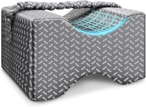 Almohada de espuma viscoelástica para rodilleras para dormir de lado alivio del dolor de rodilla y cadera con correa - Imagen 1 de 7