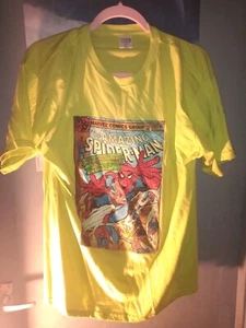 The Amazing Spider-Man Comic Light Green T-Shirt Size L - Marvel / Summer - Picture 1 of 1