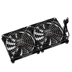 USB Powered Cooler Stand Dual 140mm Fan Desk Cooler 1100rpm for PS5 Xbox Console - Picture 1 of 6