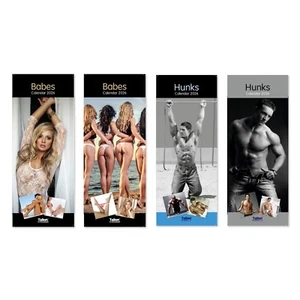 2026 Slim Calendar Sexy Babes & Hunks Design Month To View Wall Planner UK - Picture 1 of 12