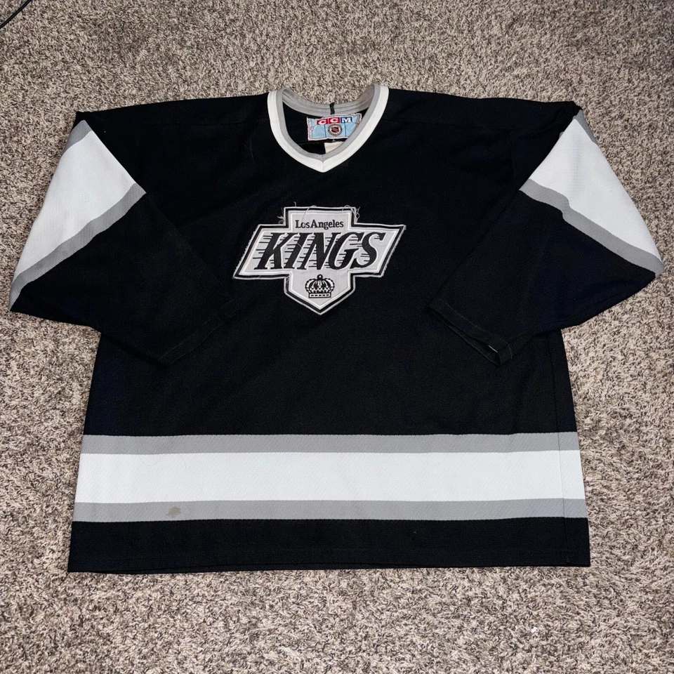 Camiseta deportiva de hockey vintage años 90 LA Kings CCM NHL talla XL 26x29x20 manga Foto 1 de 4