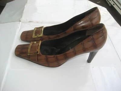 Zapatos de mujer ESCADA, cuero marrón, talla 38 Foto 1 de 4