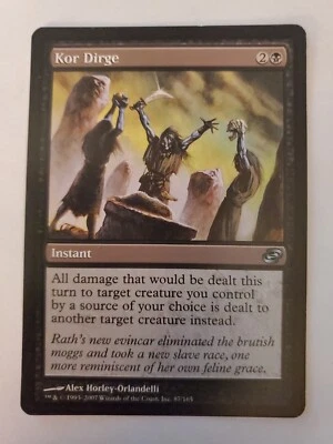 MTG Magic The Gathering Card Kor Dirge Instant Black Planar Chaos  - Image 1 of 2