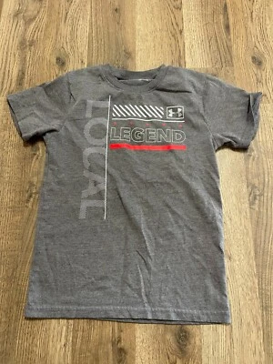 Under armour Shirt, Boy's Size 7, Gray, Heatgear, LOCAL LEGEND - Image 1 of 4