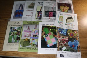 PATRÓN ACOLCHADO Cartera Bolso Artesanal Lote de 10 Diferentes Instrucciones de Diseño Costura - Imagen 1 de 9