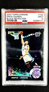 2002 Topps Chrome Black Refractor 132 Drew Gooden RC Rookie /99 PSA 9 Mint POP 4 - Picture 1 of 12