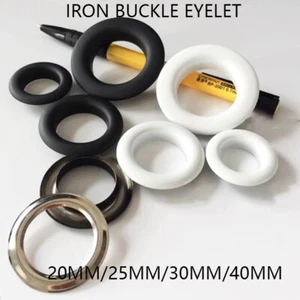 Schnallenöse mit Unterlegscheibe Leder Basteln Reparatur Tülle 20mm/25mm/30mm/40mm Eisen - Bild 1 von 31
