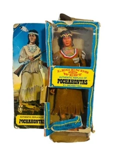 Pochahontas Action Figure Excel Toy 1974 Legends West Cowboy Box RARE Vtg BMC4 - Picture 1 of 7