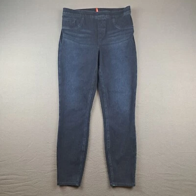 Spanx Leggings Jean-ish Ankle Pull On Women's Size Large Dark Blue Tapered - Image 1 of 4