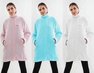 Lange Jacke mit Damen-Promi-inspiriertem Trichterausschnitt Vliesbank Stil - Bild 1 von 6