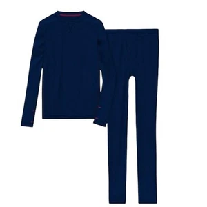 Cuddl Duds Boys Performance Baselayers Thermal Top & Pants NEW Blue Large 12/14 - Picture 1 of 6