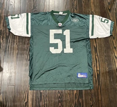 Reebok New York Jets Jonathan Vilma Jersey Men’s XL Green Nylon  - Image 1 of 4