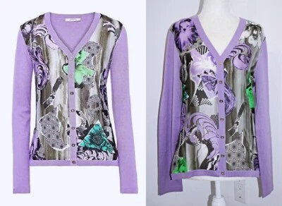 Cárdigan Top VERSACE COLLECTION Flor Barroca Mixta Talla US M/IT 44 Foto 1 de 4