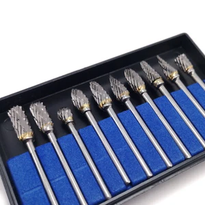 10er Set Hartmetallfräser für DREMEL Drehwerkzeug Proxxon Metall Harz Stein - Bild 1 von 4
