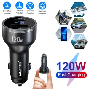 USB C Steckdose PD & QC 3.0 USB Einbau Buchse KFZ-Ladegerät Dose Wasserdicht DHL - Zdjęcie 1 z 15