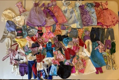 Barbie & Ken Clothes Large Lot Dresses, Pants, Shirts, & More - Image 1 of 4