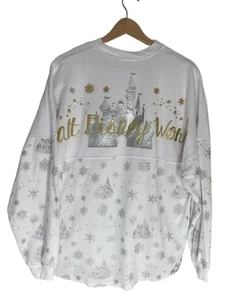 Camiseta deportiva Walt Disney World Holiday Silver Gold Christmas Castle Velour Spirit - M - Imagen 1 de 12