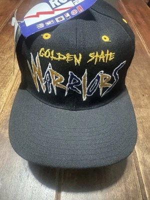 De colección RARO 90s Script Pro Player SnapBack Golden State Warriors Nuevo Sombrero NBA Foto 1 de 4