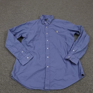 Ralph Lauren Shirt Mens Large Blue Classic Fit Button Down Long Sleeve Cotton - Picture 1 of 9