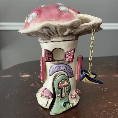 Blue Sky Clayworks MUSHROOM MANSION Signed By Heather Goldminc 7" beautiful   - Image 1 of 4
