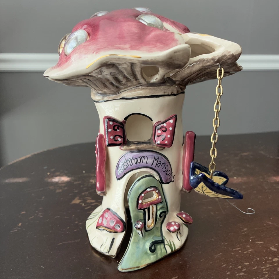 Blue Sky Clayworks MUSHROOM MANSION Signed By Heather Goldminc 7" beautiful   - Image 1 of 4