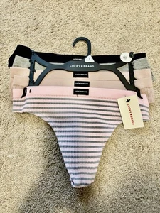 Lucky Brand 5 Pair Seamless Ribbed Thongs/Panties/Underwear. Sz L. NWT! - Picture 1 of 6