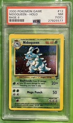 PSA 7(OC) 2000 Pokémon Game Nidoqueen - Holo Base II #12 NM Rare WOTC Set 2 - Image 1 of 2