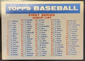 1957 Topps Big Blony Checklist Serie 1/2; Excelente Estado 🔥 - Mancha, Borrador - Imagen 1 de 2