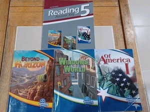 Abeka 5th Grade Reading Books and Answer Key Lot No Writing in Books - Picture 1 of 10
