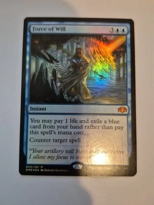 1x MTG English Force of Will Foil Dominaria Remastered 050 NM x1 - Image 1 of 2