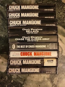 9 Cassette Lot CHUCK MANGIONE Squeeze Feels So Good Fun And Games Bellavia Best - Picture 1 of 24