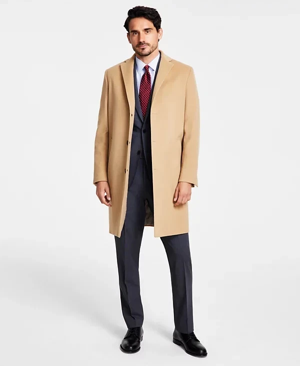 B by Brooks Brothers Men's Wool Overcoats - Camel - 46R - Image 1 of 1