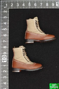 Escala 1:6 DID D80158 WWII Cuerpo Alemán de África artillero Bialas - Botas bajas (HUECAS) - Imagen 1 de 3