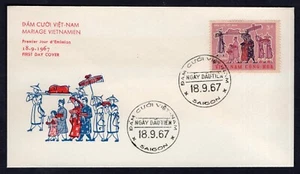 VIETNAM 1967 FDC Cover. Wedding Procession. Marriage - Picture 1 of 2