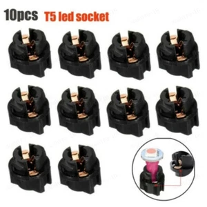 10X T5 Bulb Holders Twist Lock Wedge Instrument Panel Dash Light Bases Sockets - Picture 1 of 16