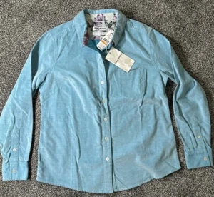 Tommy Bahama Shirt MEN SMALL long sleeve COASTLINE CORD Tropical Turquoise-NWT - Picture 1 of 3