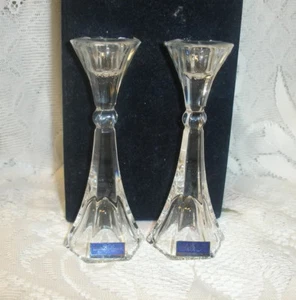 Waterford Crystal Candle Holders Wedding Gift Set of 2 - Picture 1 of 12