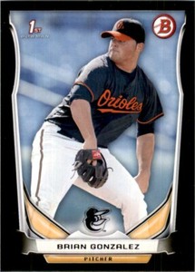 2014 Bowman Draft Picks Black Asia Brian Gonzalez Baltimore Orioles #DP85