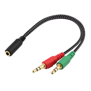 adapter audio pc zestaw słuchawkowy adapter audio słuchawki adapter pc audio - Zdjęcie 1 z 7