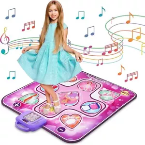 Dance Mat Toy for 3 4 5 6 7 8+ Girls, Kids Musical Dancing Pad with 5 Game Modes - Picture 1 of 8