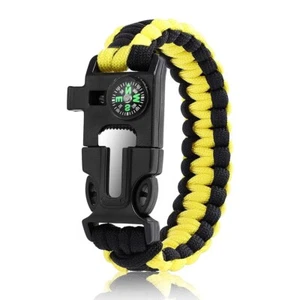 Premium Echt Outdoor Survival Kit Paracord Notfall Armband Kompass Wasserdicht - Bild 1 von 1