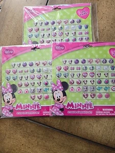 Disney Minnie Mouse Sticker Earrings 3 Sets of 24 Pairs New Total of 72 Earrings - Picture 1 of 3
