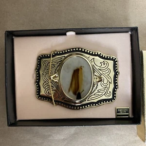 Hebilla de cinturón cuadrada de piedra de ágata natural - nueva - Imagen 1 de 8