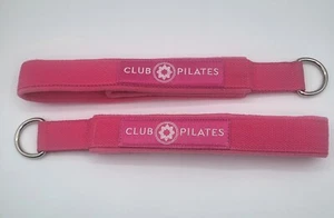 Club Pilates Reformer Double Loop Padded 2 Straps Metal D Ring Pink - Picture 1 of 4