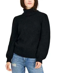 INC Women's Metallic-Fleck Turtleneck Pullover Sweater, Black, Large - Picture 1 of 1