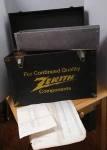 Vintage Zenith Electronics 1970s Parts Caddy with Original Metal Tray - Picture 1 of 19