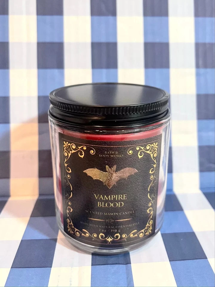 VAMPIRE BLOOD Halloween Single Wick Candle 7oz Bath and Body Works - Image 1 of 1